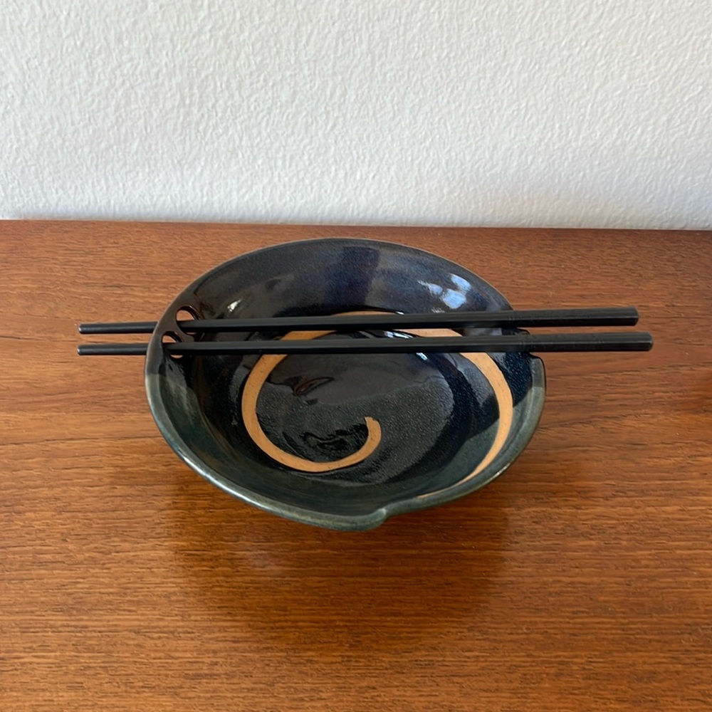 Down to Earth Pottery Artisan Made Ceramic Bowl, Blue Hill Maine